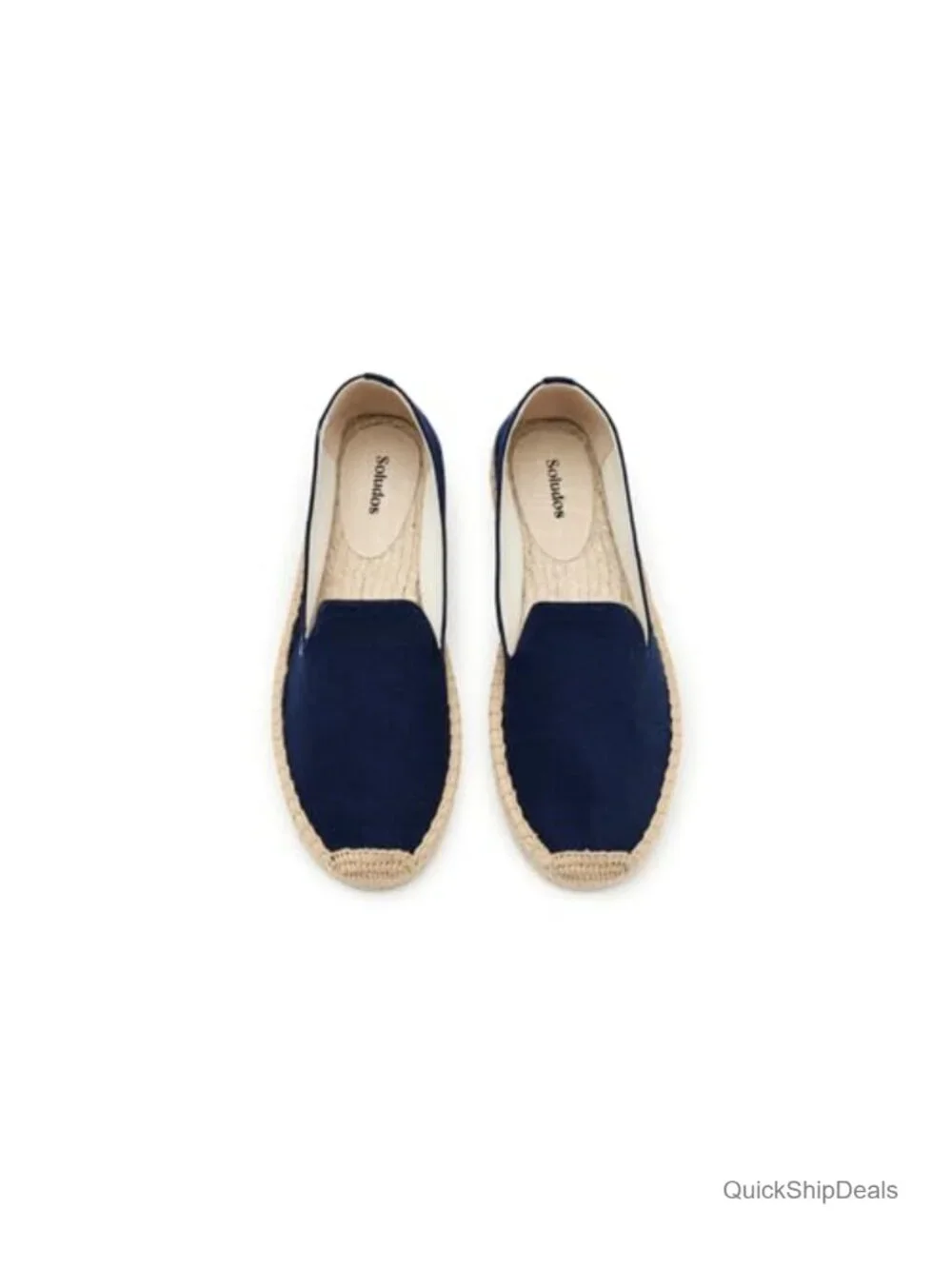 Soludos Smoking Platform Espadrille Women's Cotton Slip-On Flats